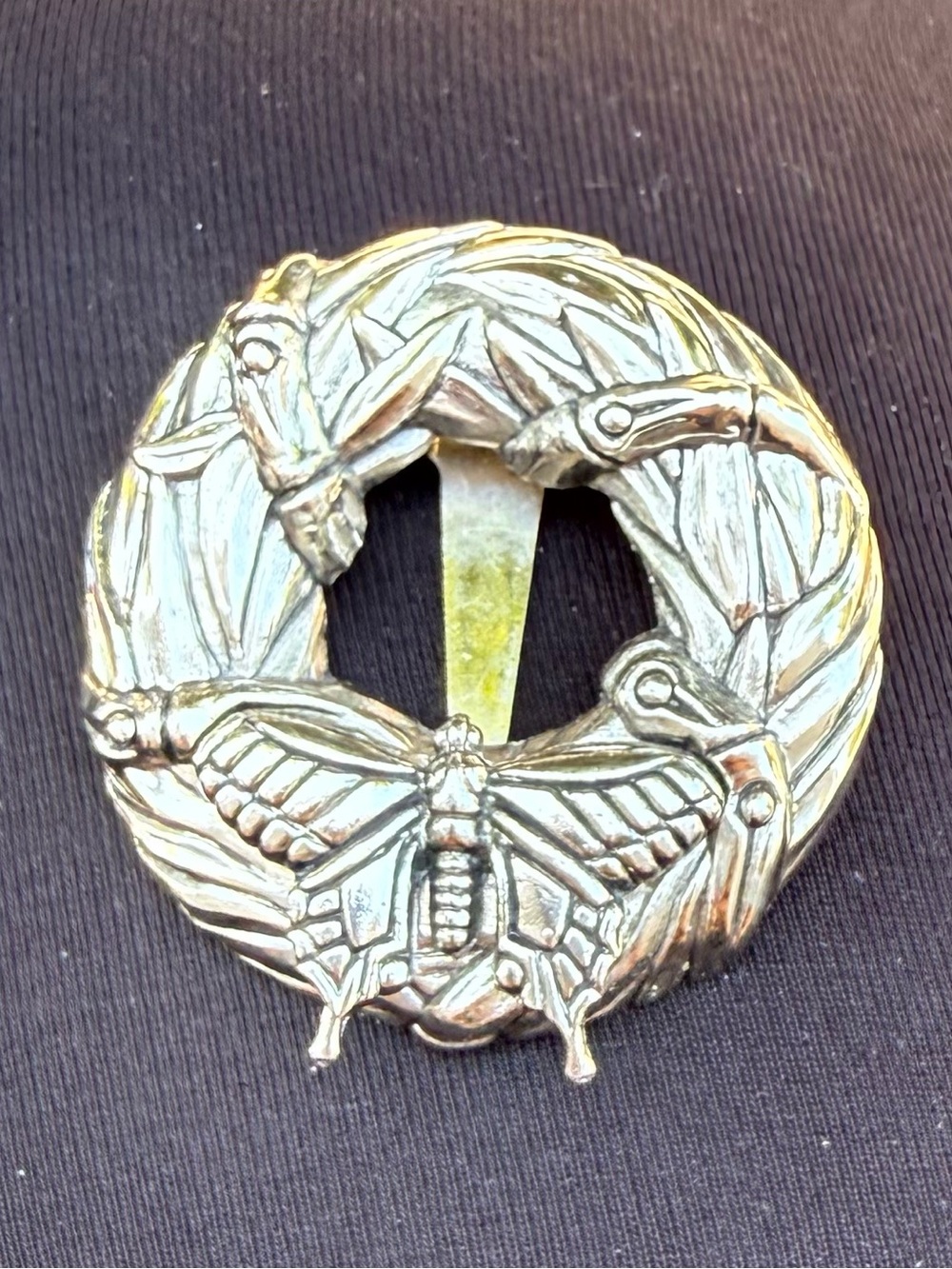 John Hardy butterfly wreath scarf clip